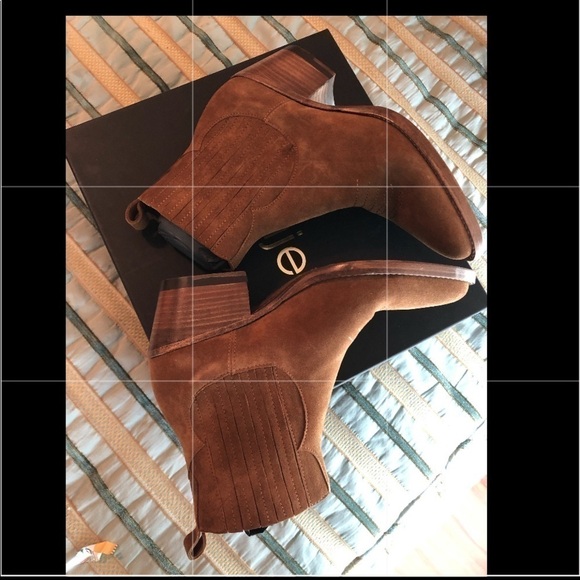 Maje Suede Western Cowboy Women’s Flats Boots - Picture 9 of 16